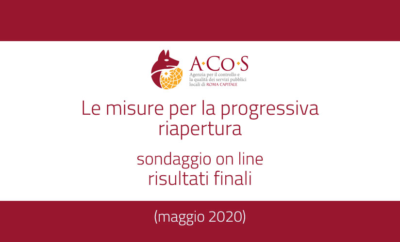 Le misure per la progressiva riapertura, sondaggio on line. Risultati finali