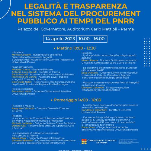 Legalità e trasparenza nel sistema del procurement pubblico ai tempi del PNRR